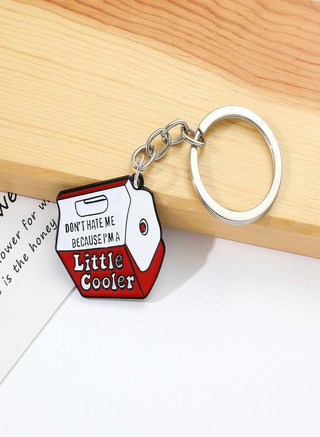 LEBEIGHT Funny Keychains for Women Men | Cool Metal Enamel Key Holder Key Chain for Purse Bag Accessories, Cute Socially Awkward Keyrings for Car Key | Sturdy Little Keychain for Birthday Gifts (Little Cooler) - Image 5